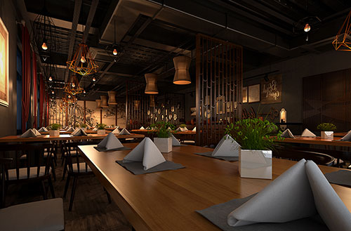 磐石简约大气中式风格餐厅设计装修效果图